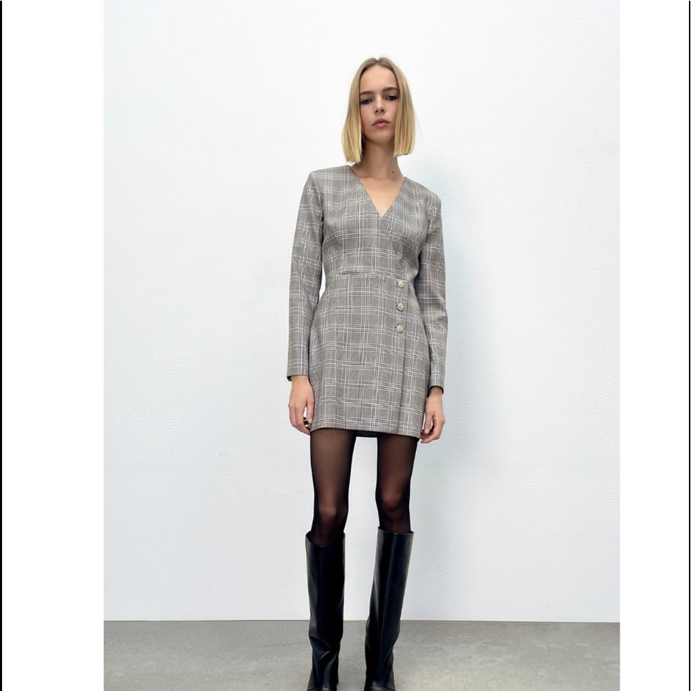 NWT ZARA PLAID DRESS